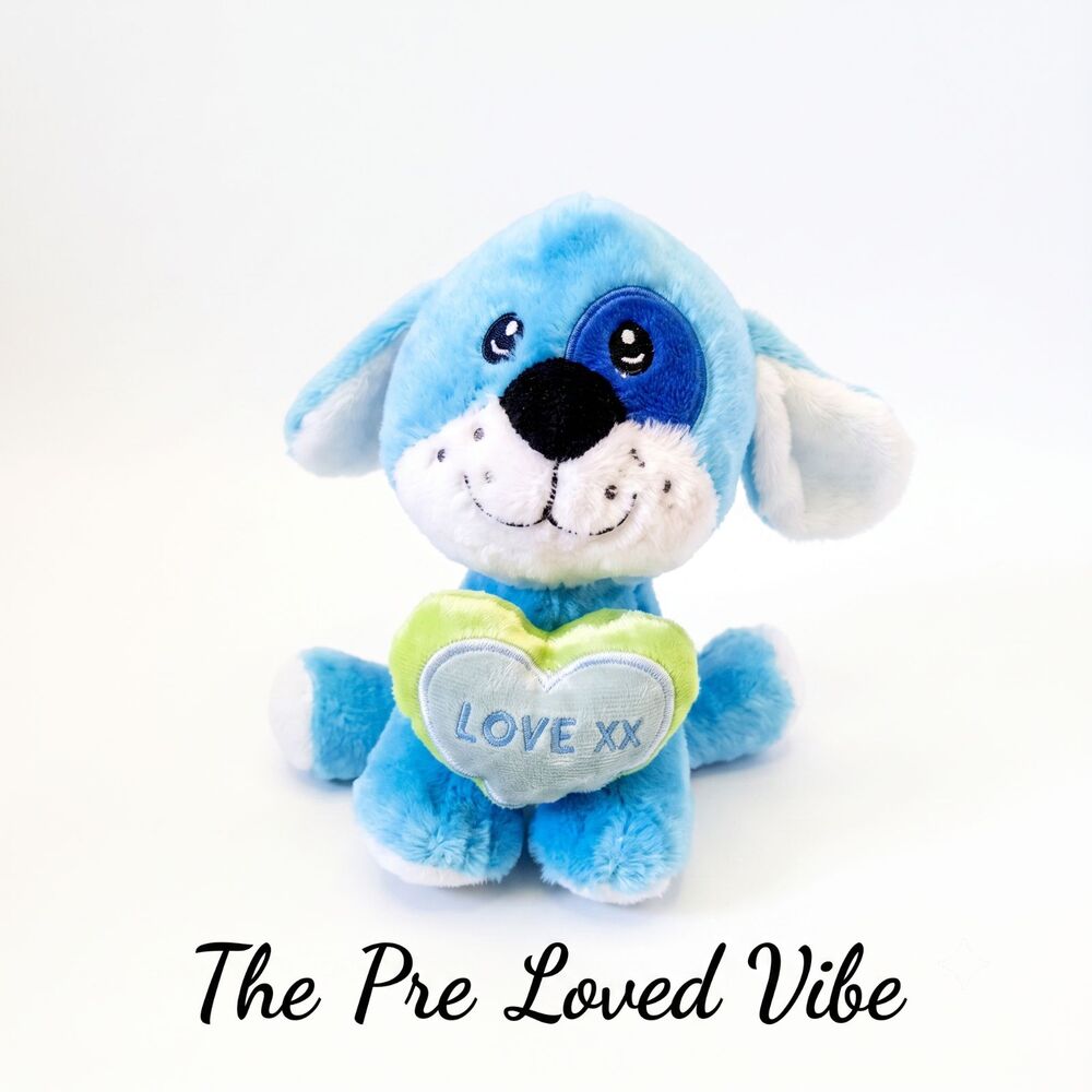 Dan Dee Collector's Choice Blue Dog Valentine 8'' Plush Stuff Animal